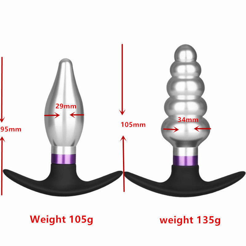 Silicone and Metal Anal Plug for Adult Pleasure