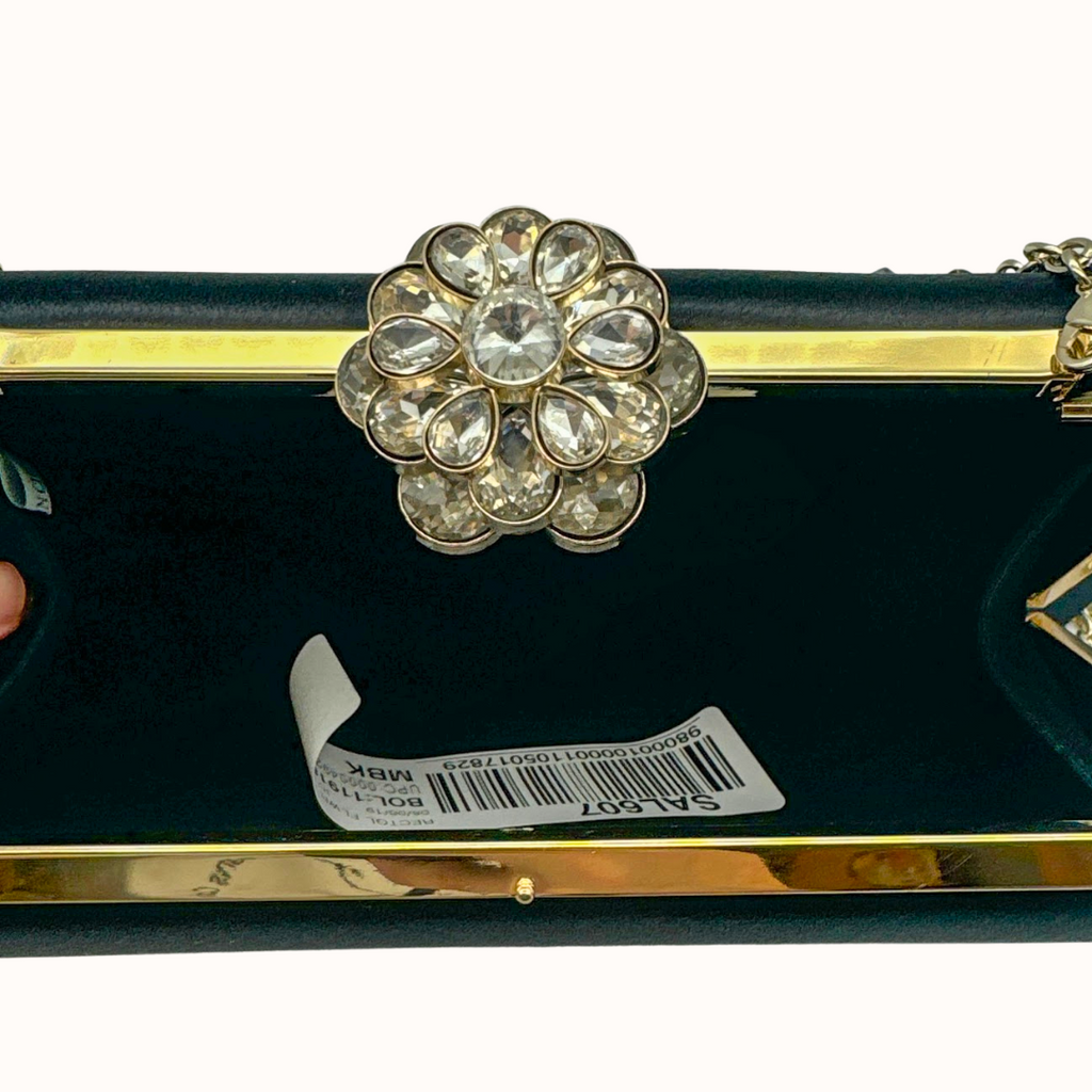 La Regale Peau De Soie Minaudiere with Floral Clasp