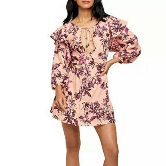 Free People Womens Sunbaked Swing Dress, Small