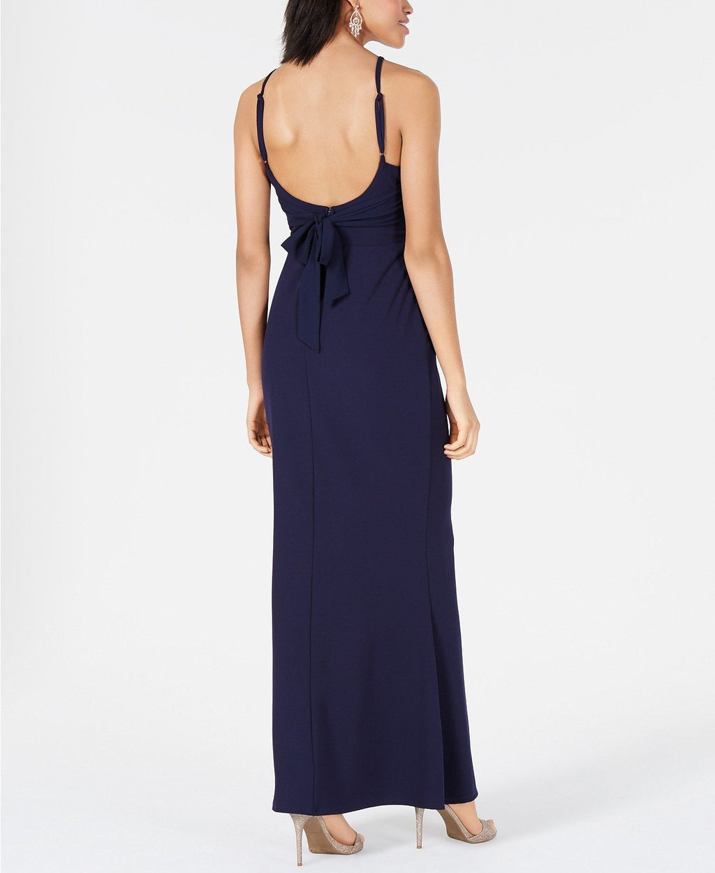 Speechless Juniors Tie-Back Halter Gown, Size 5