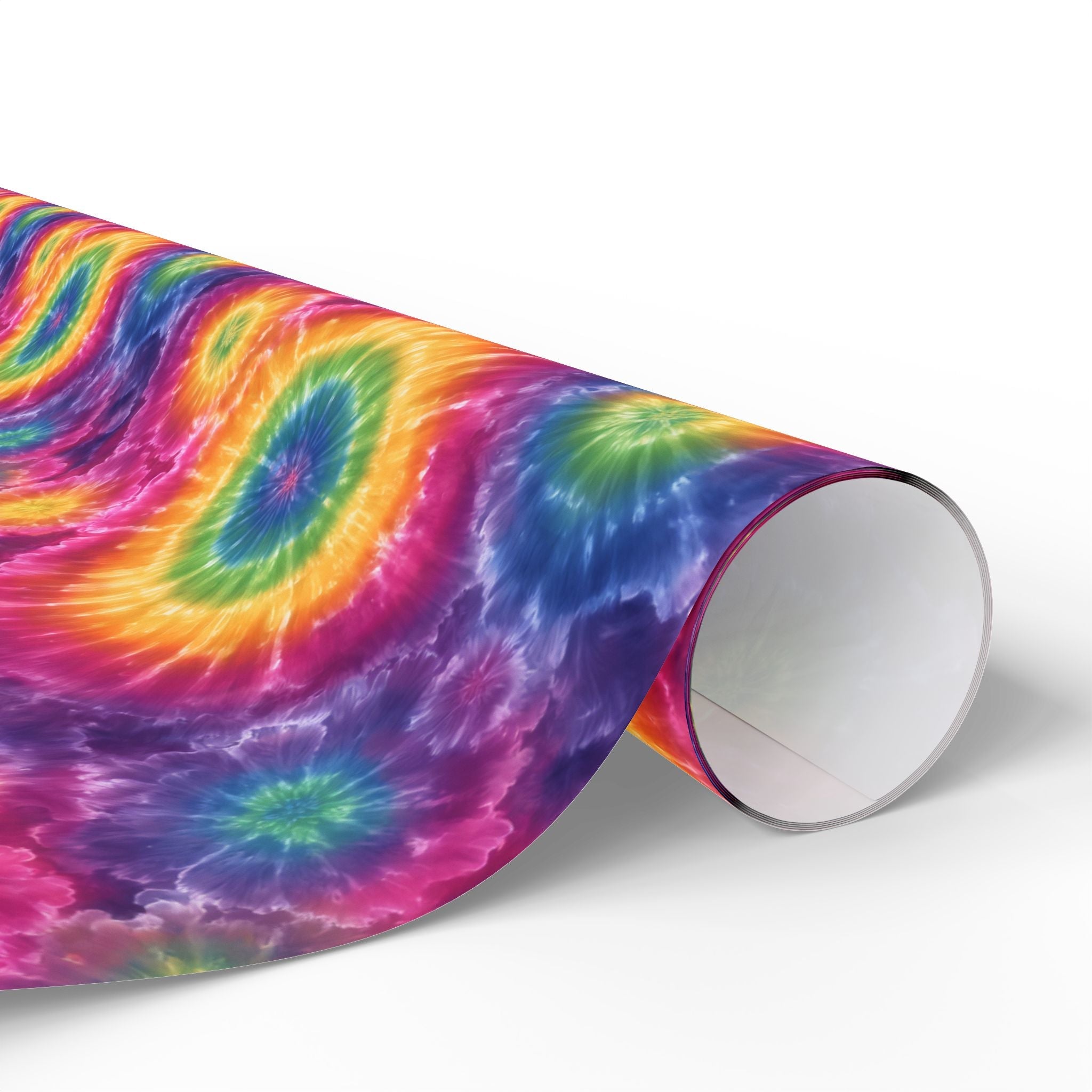 Bespattered Facade Rainbow Tie Dye Wrapping Paper | Three Sizes | Glossy or Matte
