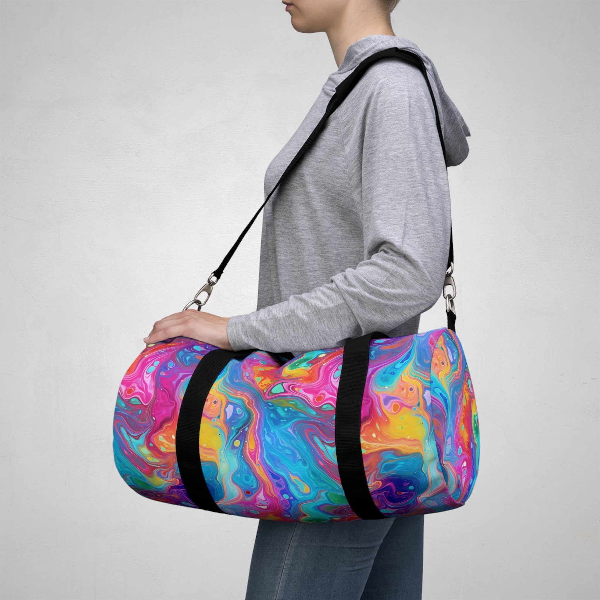Bespattered Facade Rainbow Flow Duffel Bag | 2 Sizes