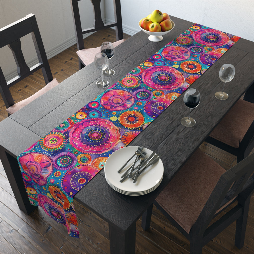 Bespattered Facade Colorful Circles Table Runner (2 sizes)