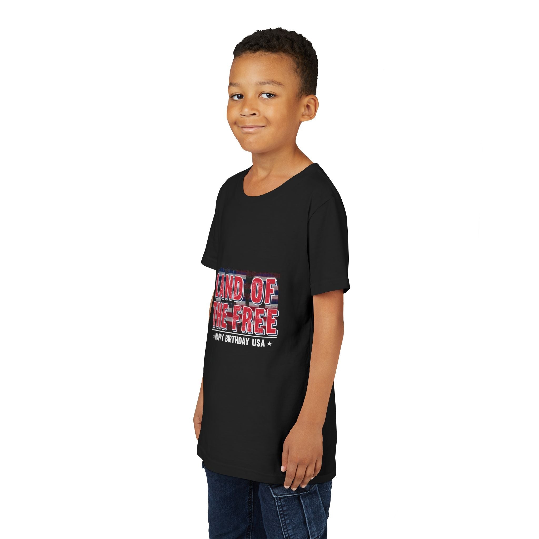 Youth Tee – "Land of the Free" Patriotic 4th of July Shirt