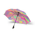 Bespattered Facade Rainbow Sherbet Foldable Umbrella — Compact Semi-Automatic Rain Parasol