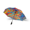 Bespattered Facade Intergalactic Rainbow Foldable Umbrella — Compact Semi-Automatic Rain Parasol