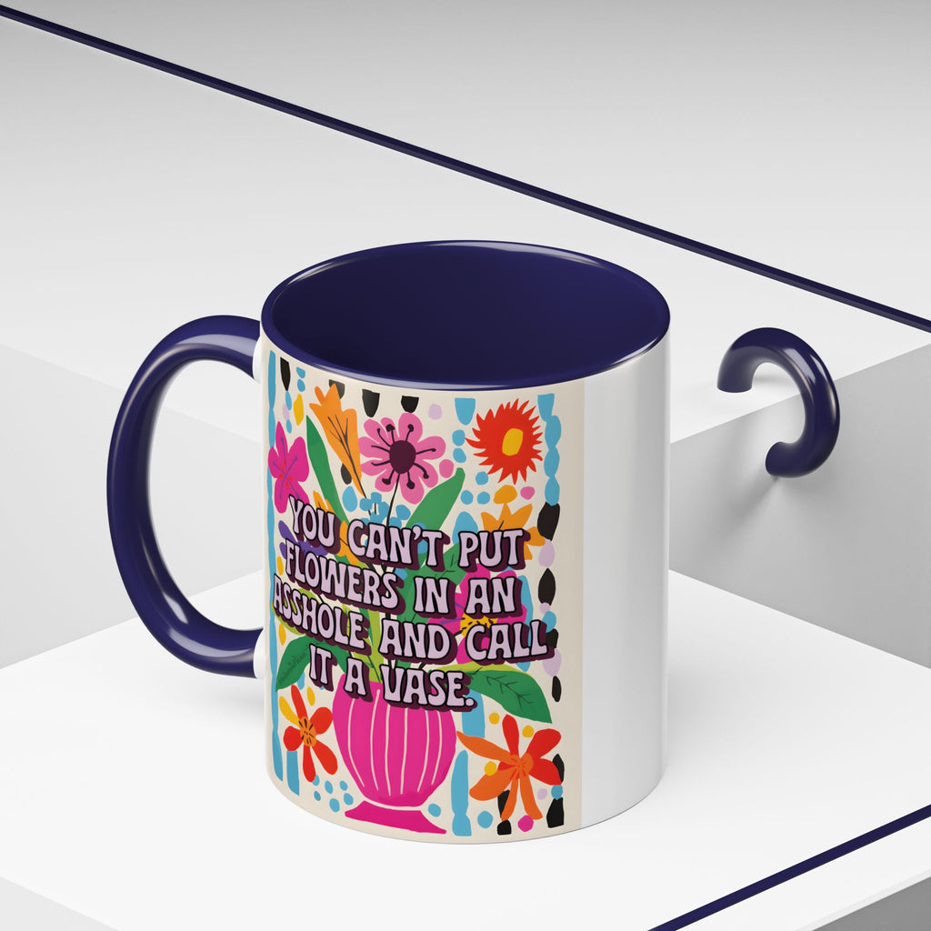 Bespattered Facade Flower Vase Floral Mug | Eight Colors | 11oz or 15oz