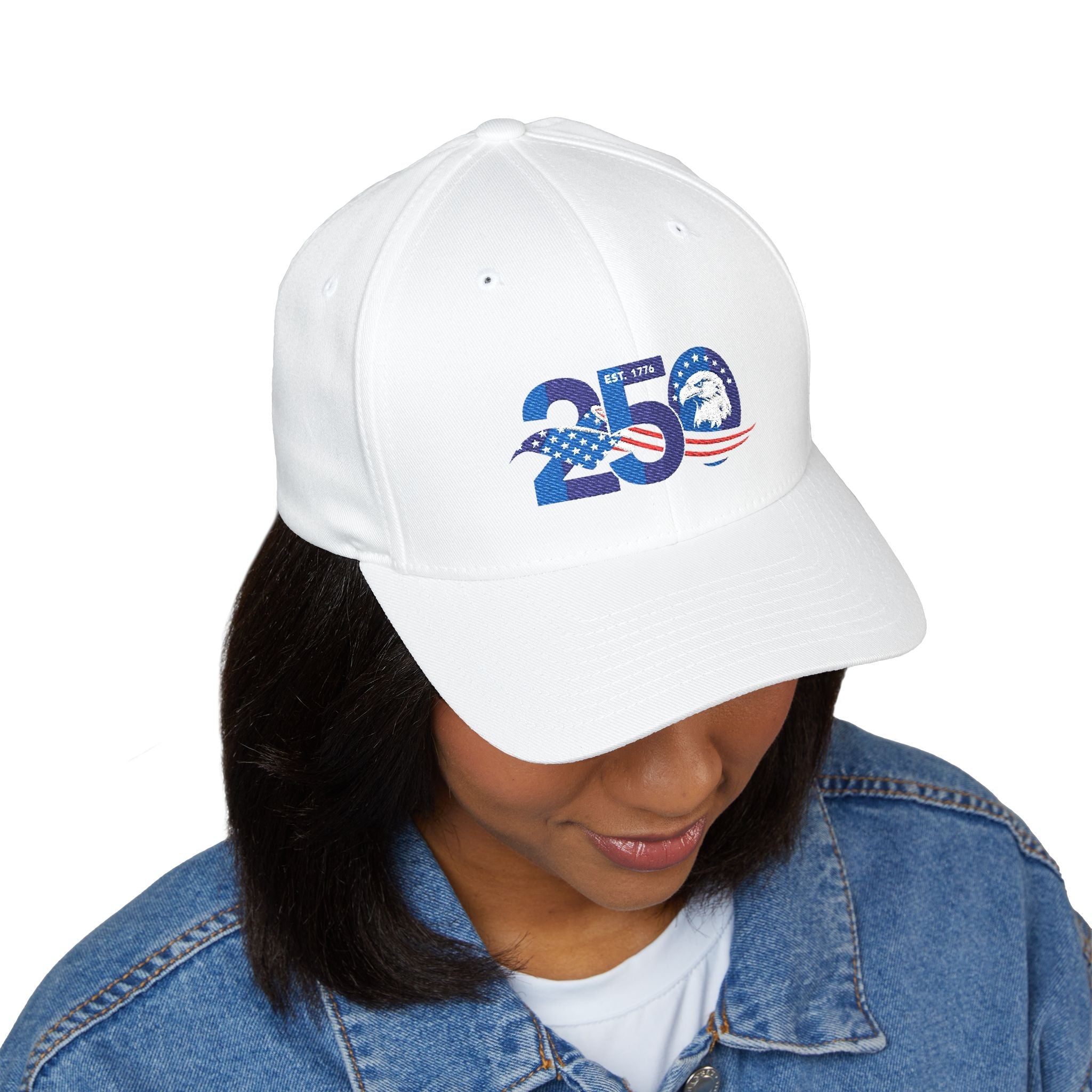 Cap - 250 American Flag Design Embroidered Baseball Hat