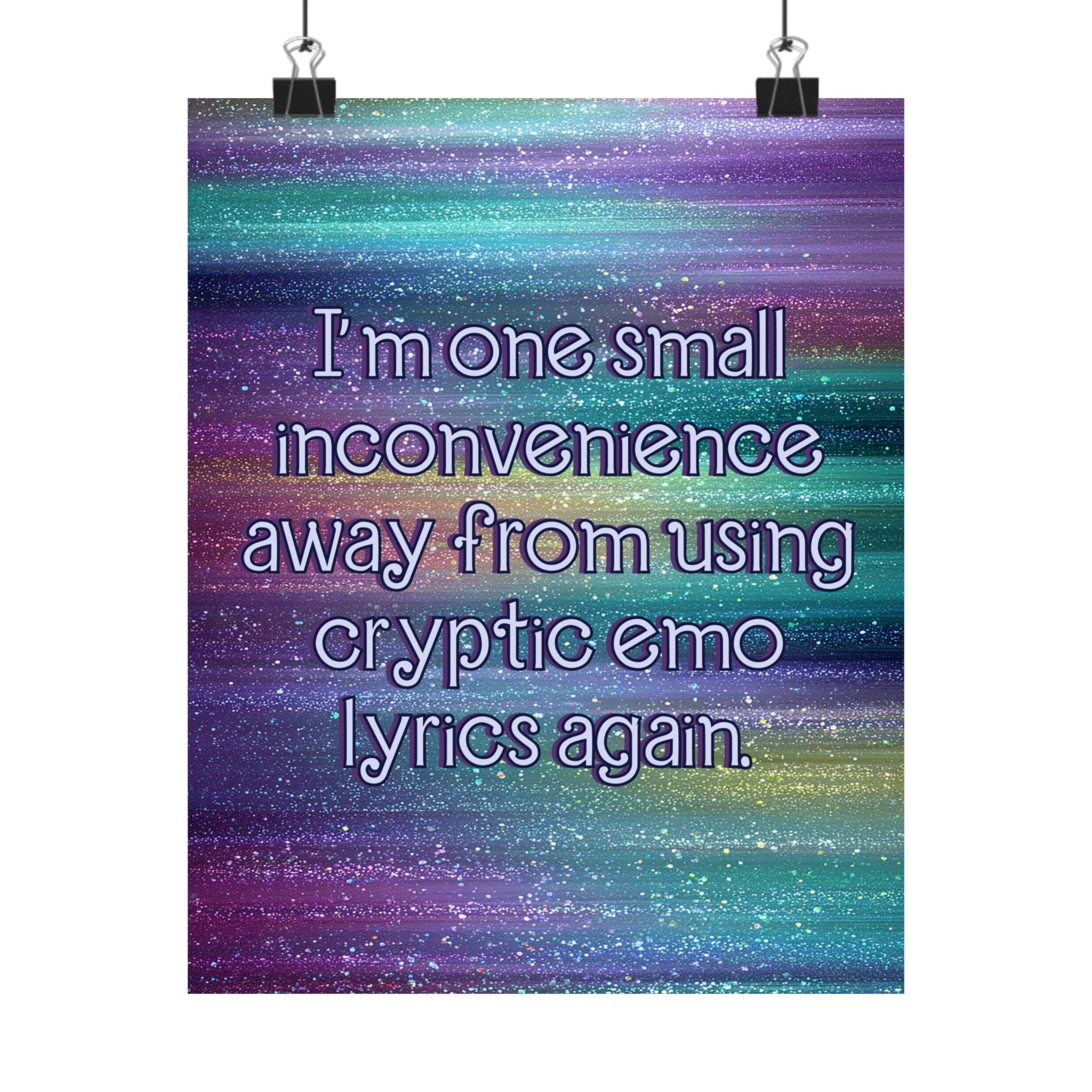 Bespattered Facade "Cryptic Emo Lyrics" Rainbow Giclée Archival Matte Paper Prints