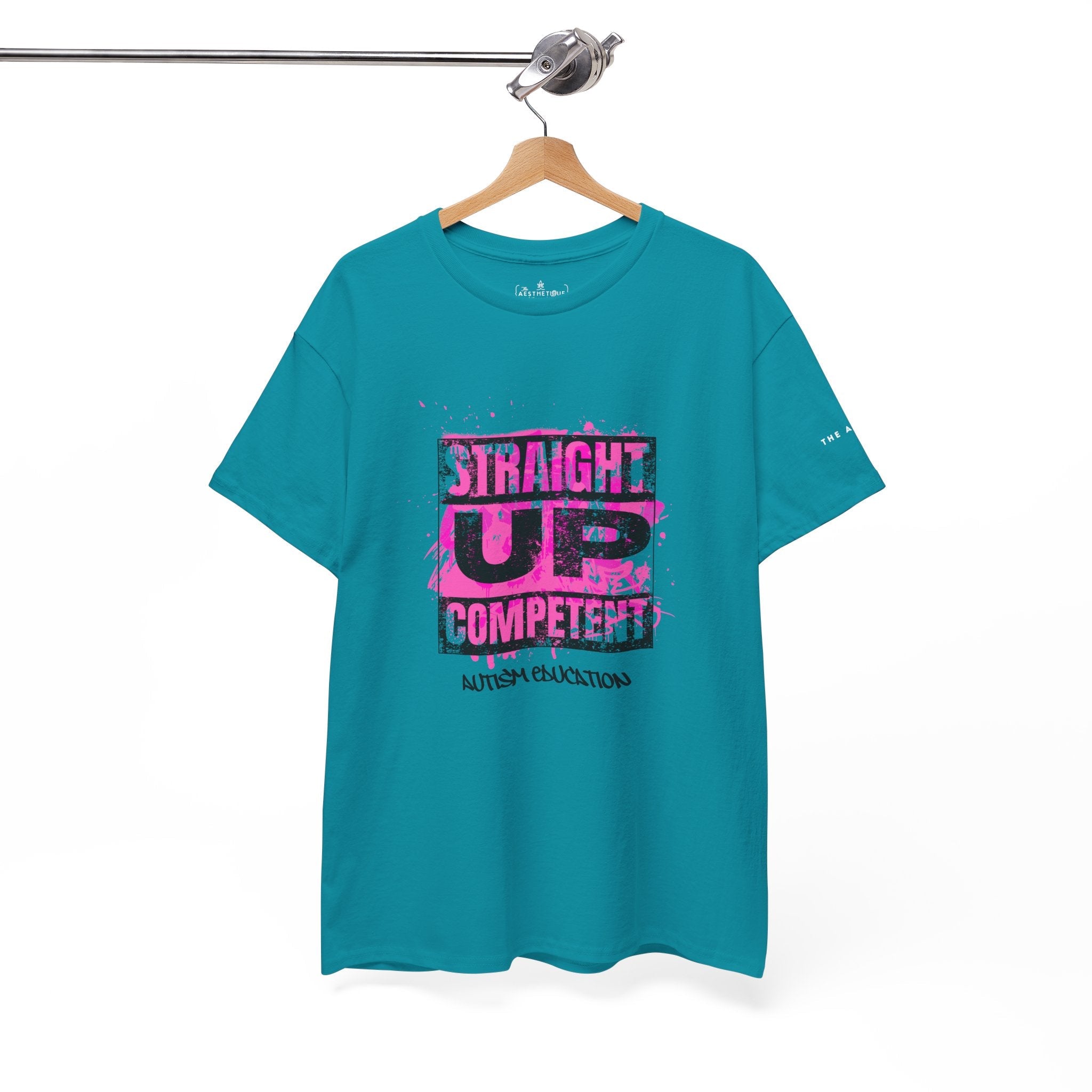 Straight Up Competent Autism Education - Adult Unisex Cotton Tee