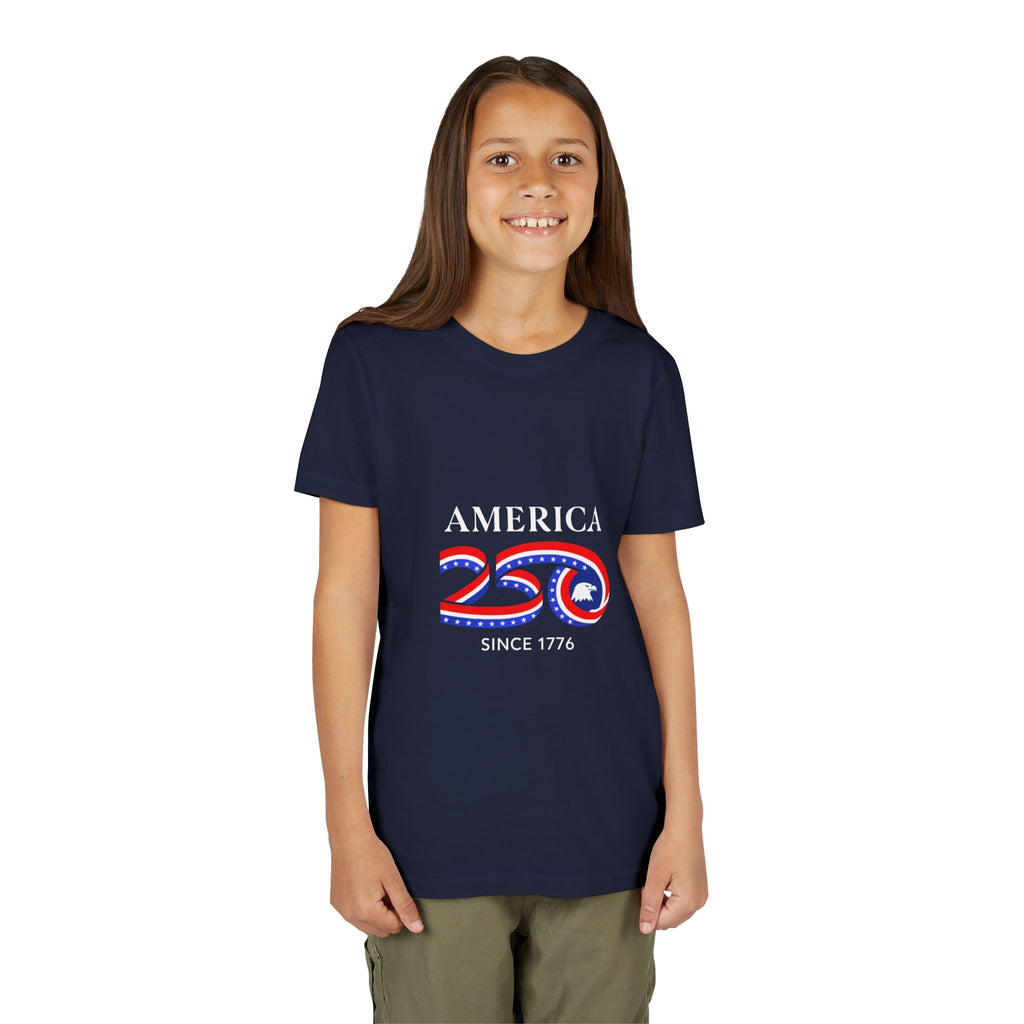 Youth Tee - "America 250 Since 1776" Patriotic 250th Anniversary Kids T-Shirt