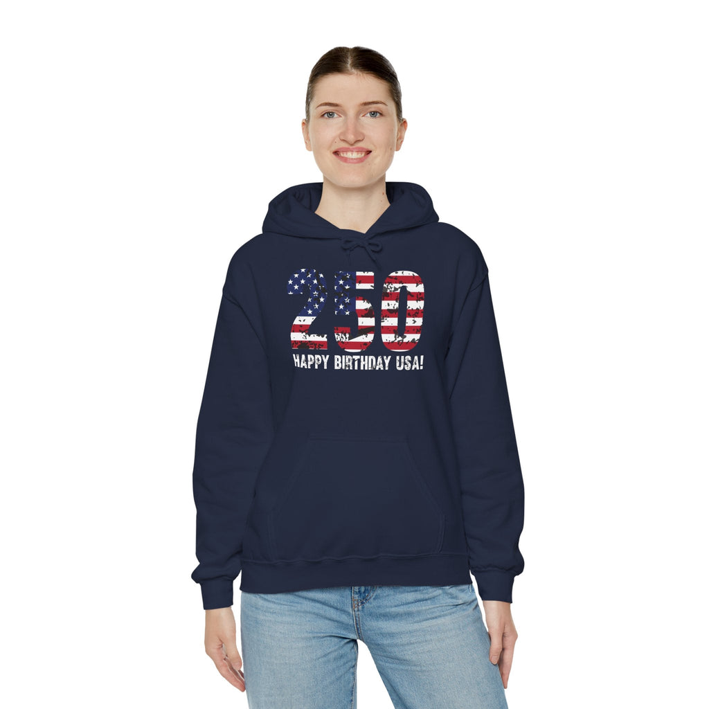 America 250 – 250 Happy Birthday USA Patriotic Pullover
