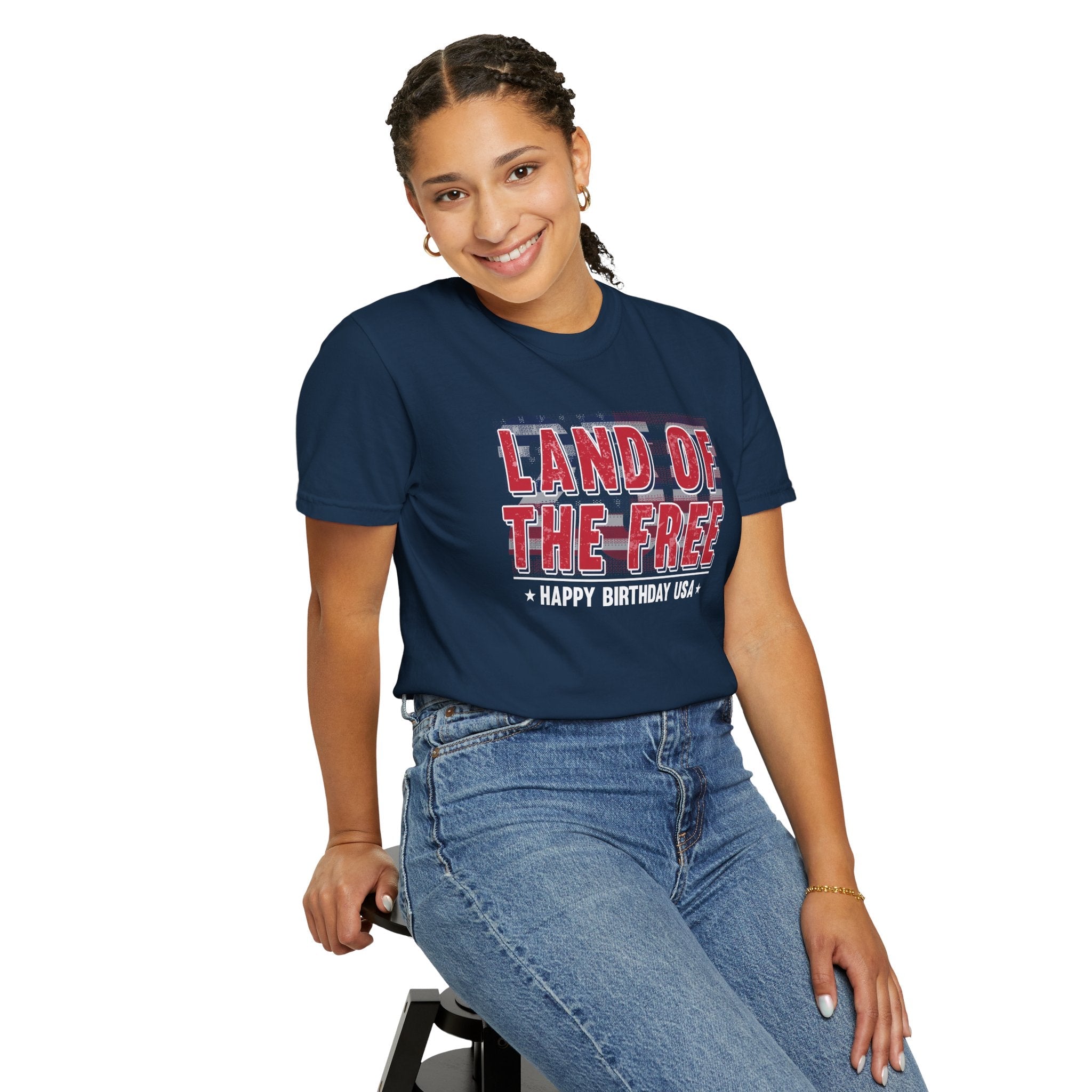 America 250 – “Land of the Free” Happy Birthday USA T-Shirt