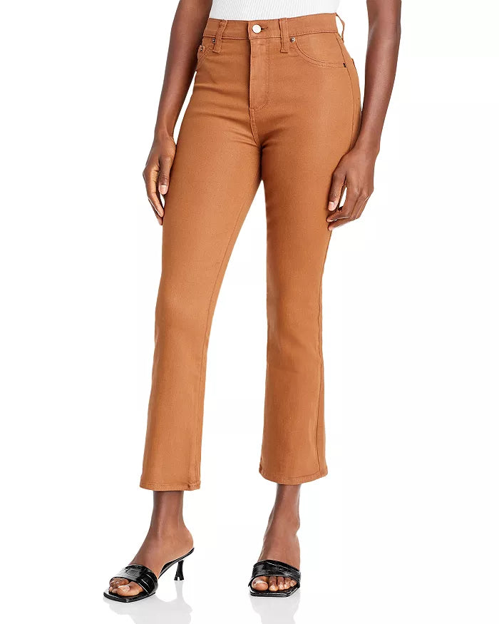 Pistola Lennon Coated High Rise Cropped Bootcut Jeans, Size 29