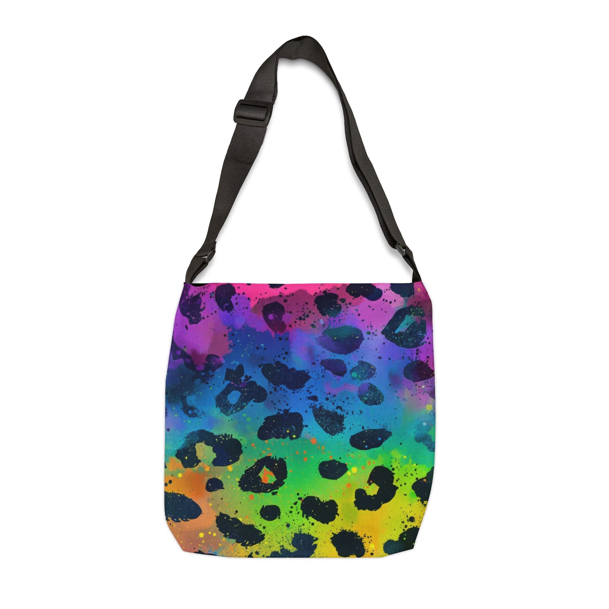 Bespattered Facade Neon Leopard Adjustable Tote Bag | 2 Sizes