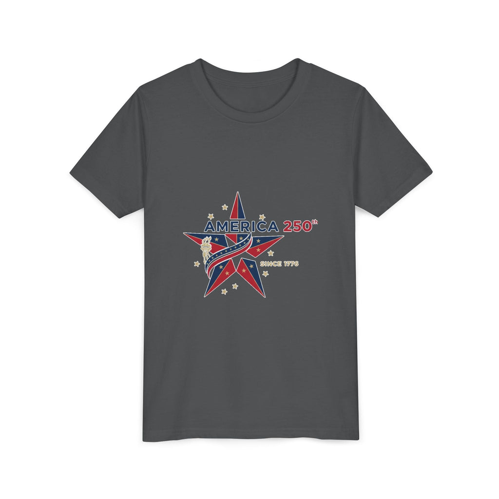 Youth Tee - "America 250" Patriotic Star Kids T-Shirt (Since 1776)