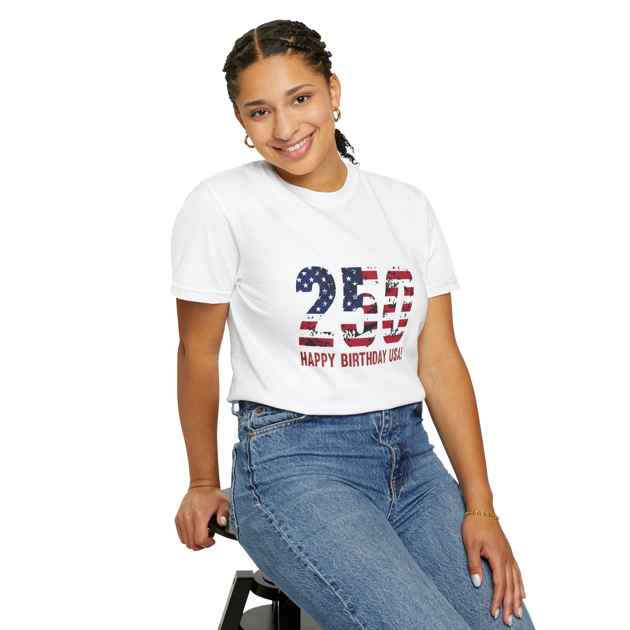 America 250 – 250 Happy Birthday USA Patriotic T-Shirt