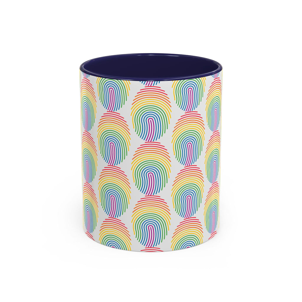 Bespattered Facade Rainbow Fingerprint Mug | Eight Colors | 11oz or 15oz