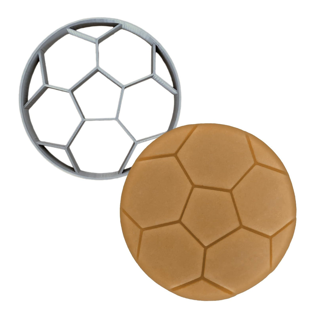 Moose Goods Soccer Ball Cookie Cutter 3" Inch Sports Cookie Cutters Shapes & Stamp Soccer Cookie Cutter for DIY Baking Supplies (3 Inch)
