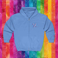 Bespattered Facade Protect the Dolls LGBTQ+ Pride Trans Support Embroidered Full-Zip Hoodie