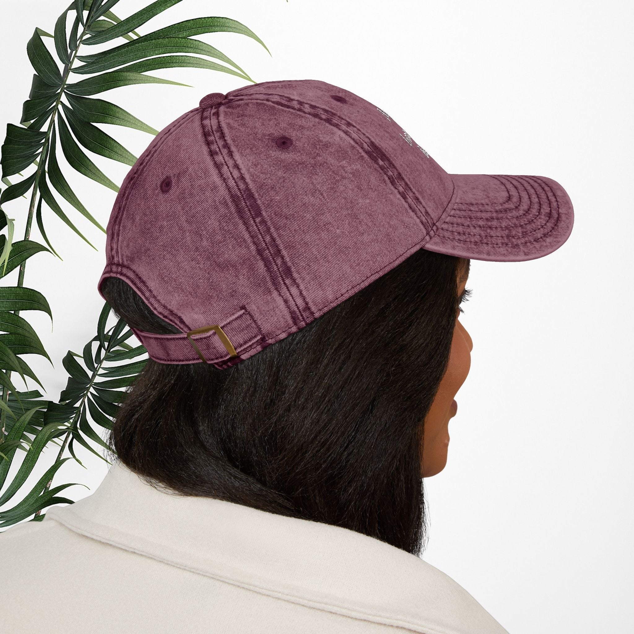 Bespattered Facade "My Tummy Hurts" White Embroidered Vintage Cap
