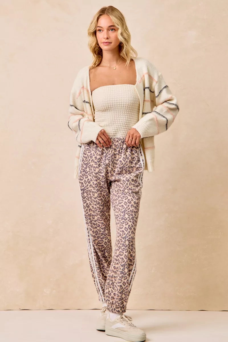 BiBi Side Lines Leopard Track Pants