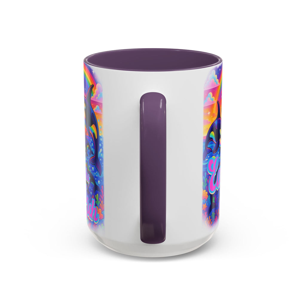 Bespattered Facade "Eat the Rich" Orcas Whimsical Rainbow Mug | Four Colors | 11oz or 15oz