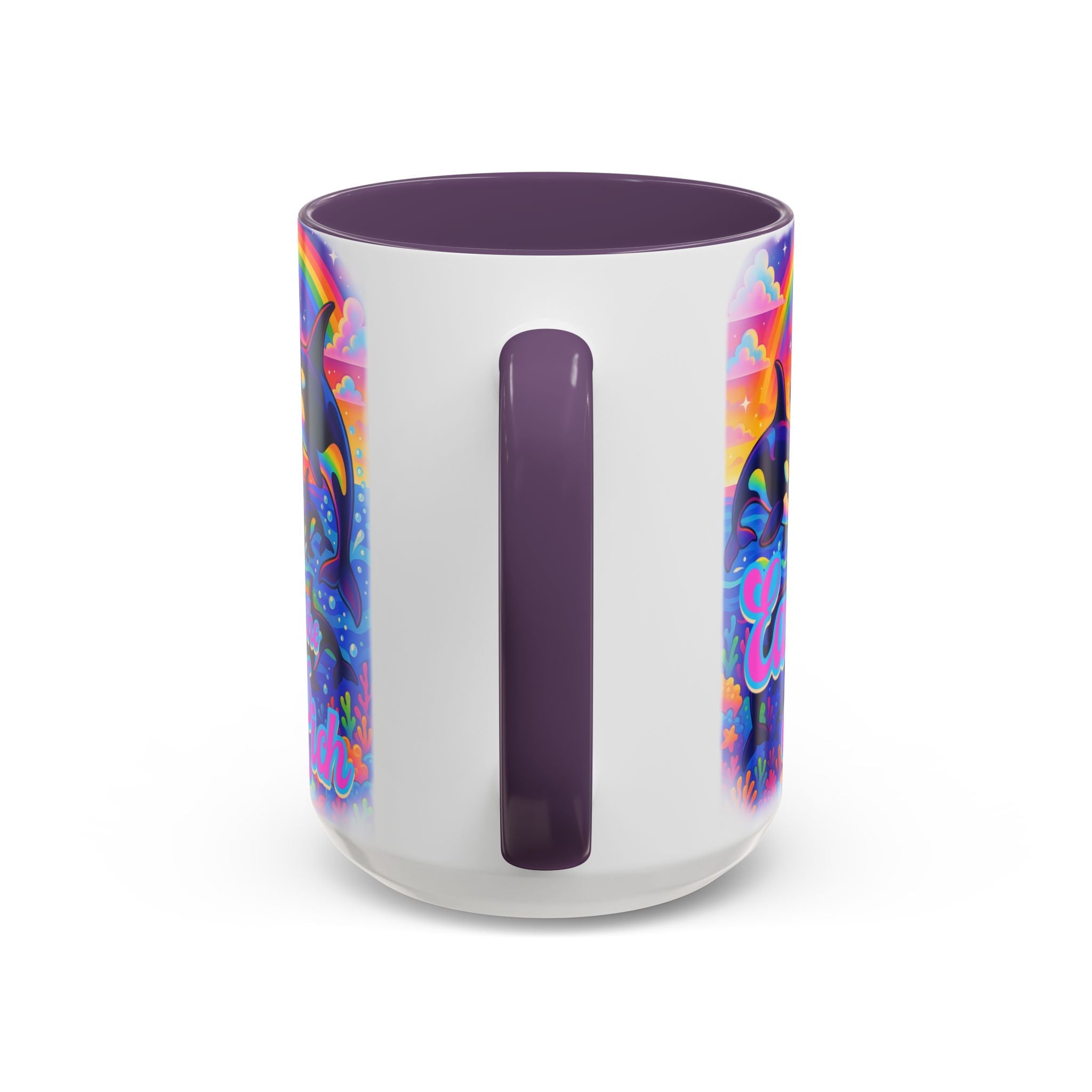 Bespattered Facade "Eat the Rich" Orcas Whimsical Rainbow Mug | Four Colors | 11oz or 15oz