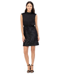 Vince Camuto Womens Satin Mock-Neck Shimmering Dress