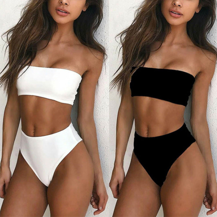 New Sexy Strapless High-Waisted Bikini Swimwear