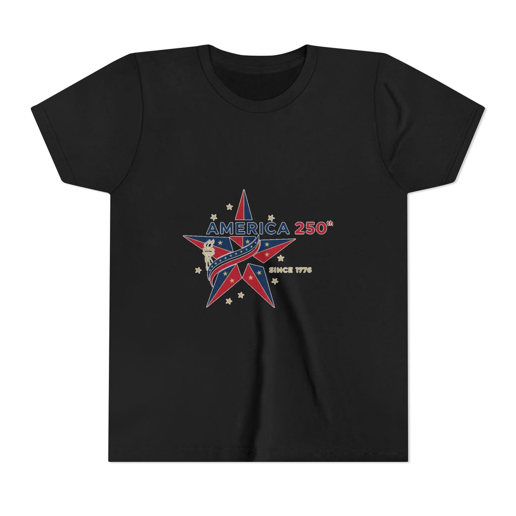 Youth Tee - "America 250" Patriotic Star Kids T-Shirt (Since 1776)