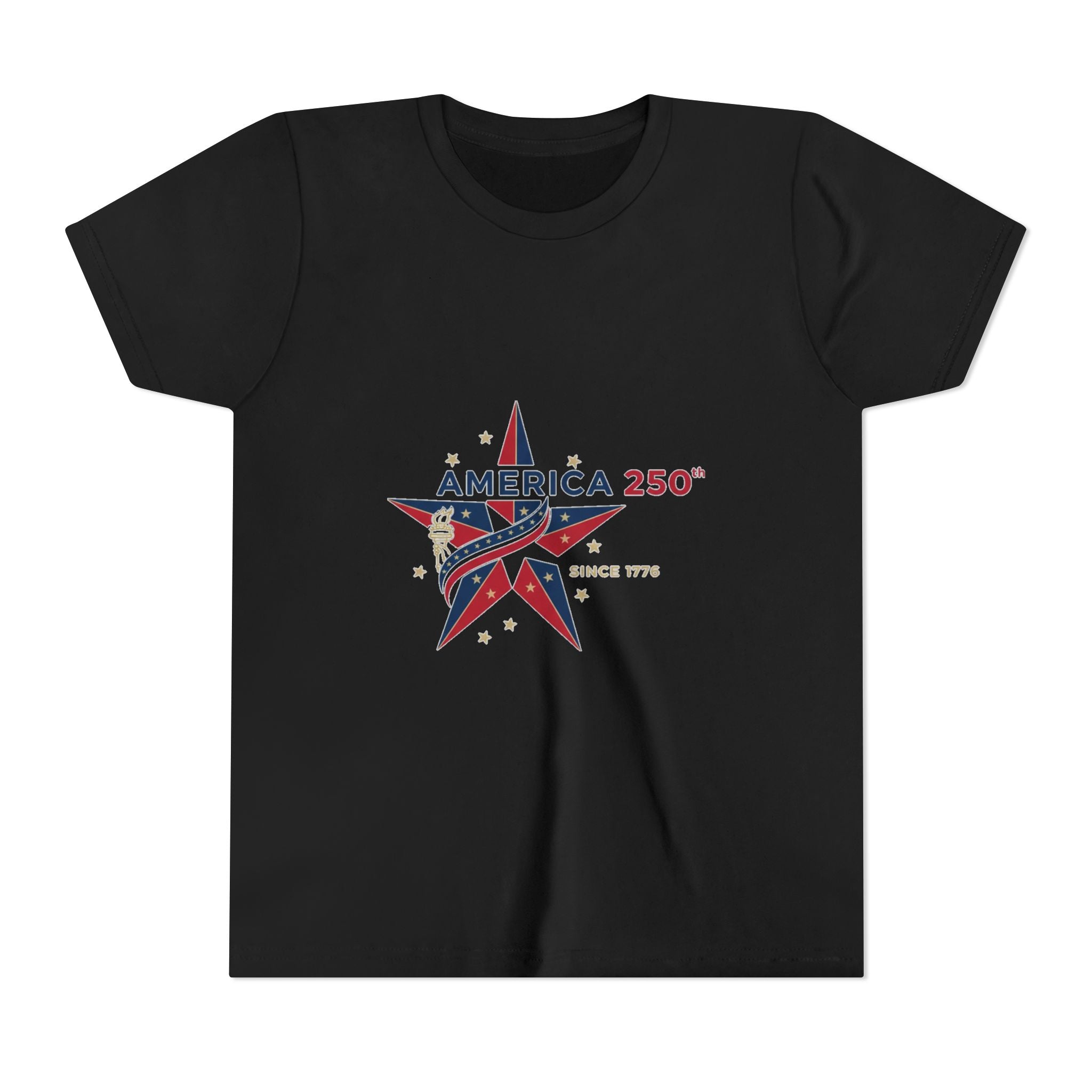 Youth Tee - "America 250" Patriotic Star Kids T-Shirt (Since 1776)