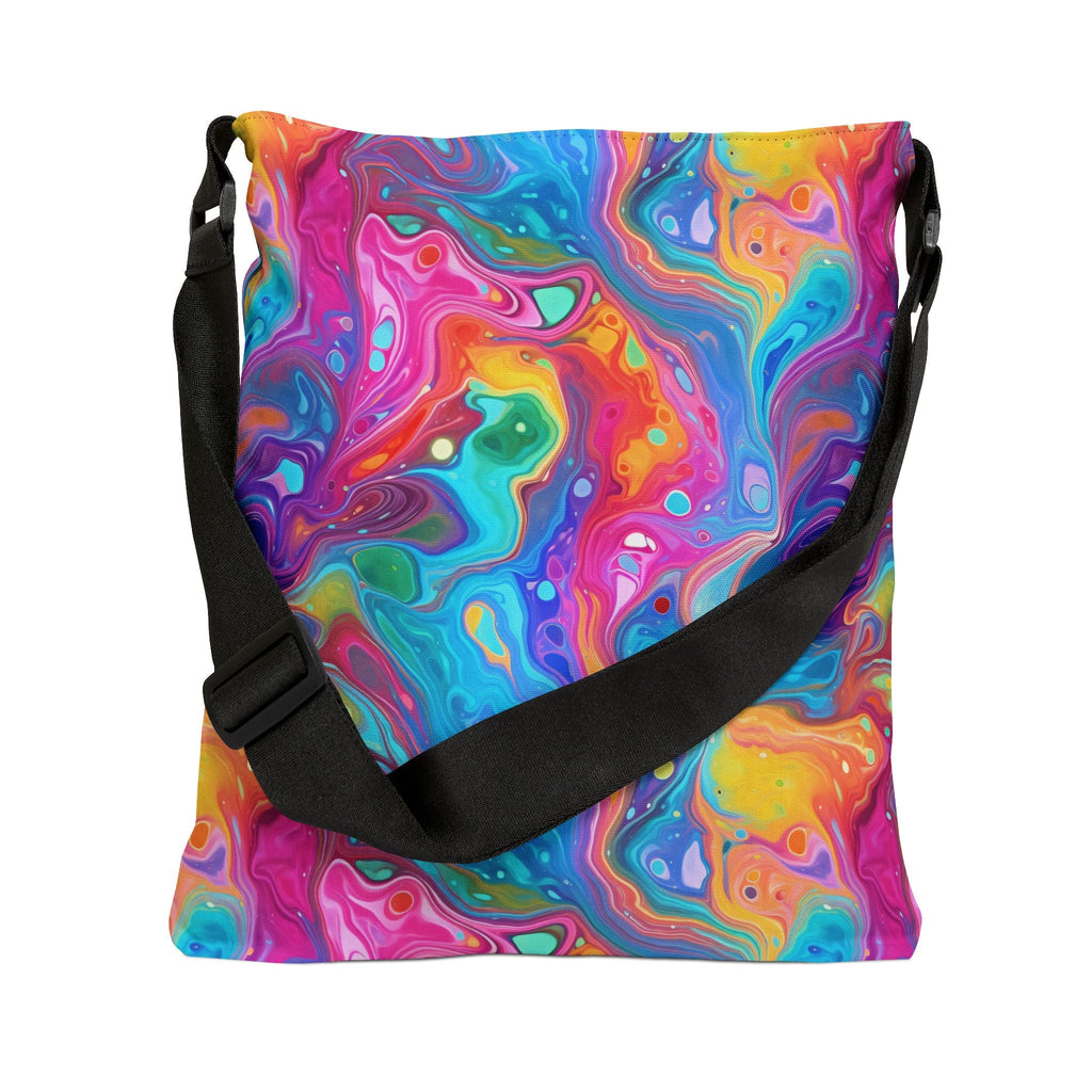 Bespattered Facade Rainbow Flow Adjustable Tote Bag | 2 Sizes