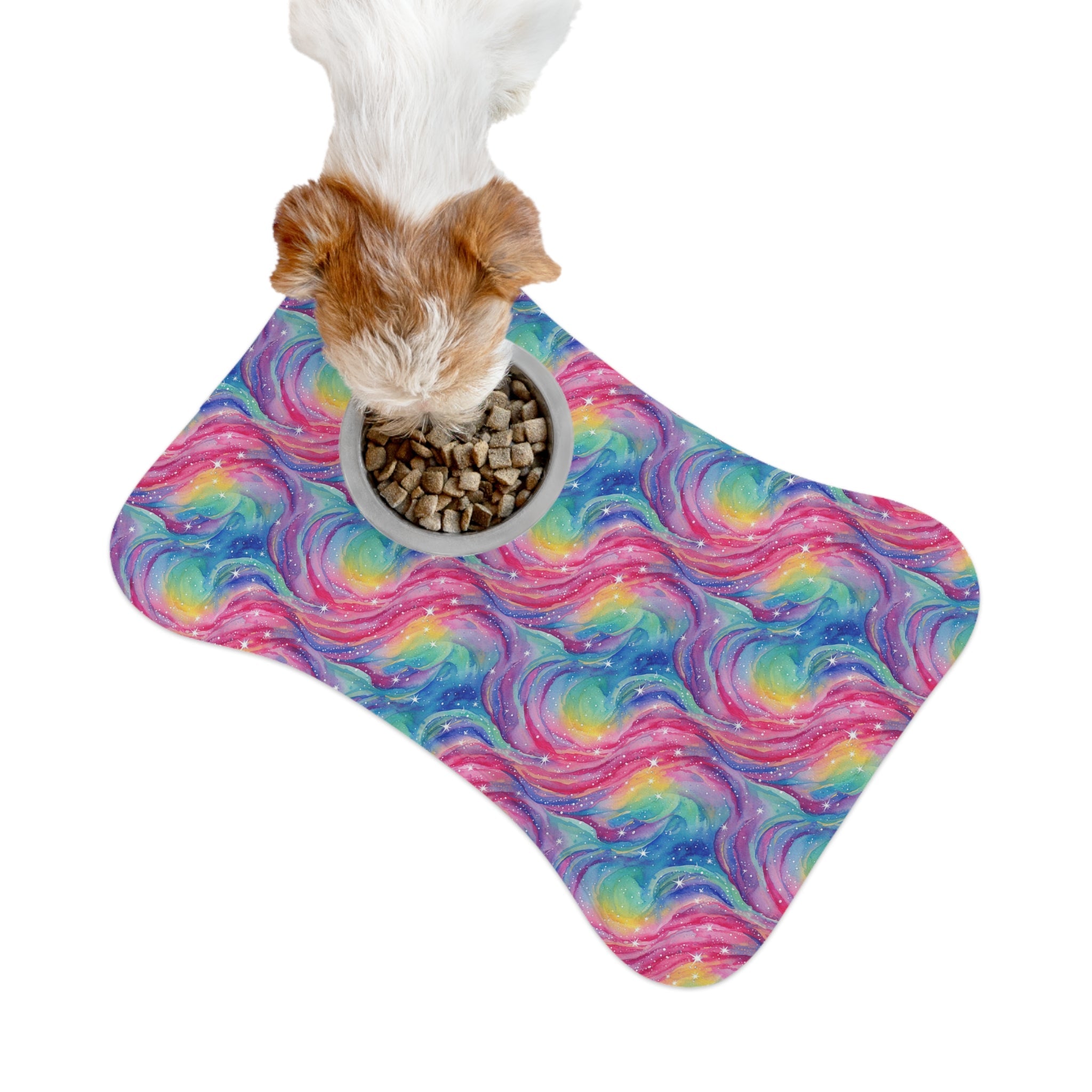 Bespattered Facade Rainbow Nebula Pet Feeding Mats (3 Shapes)