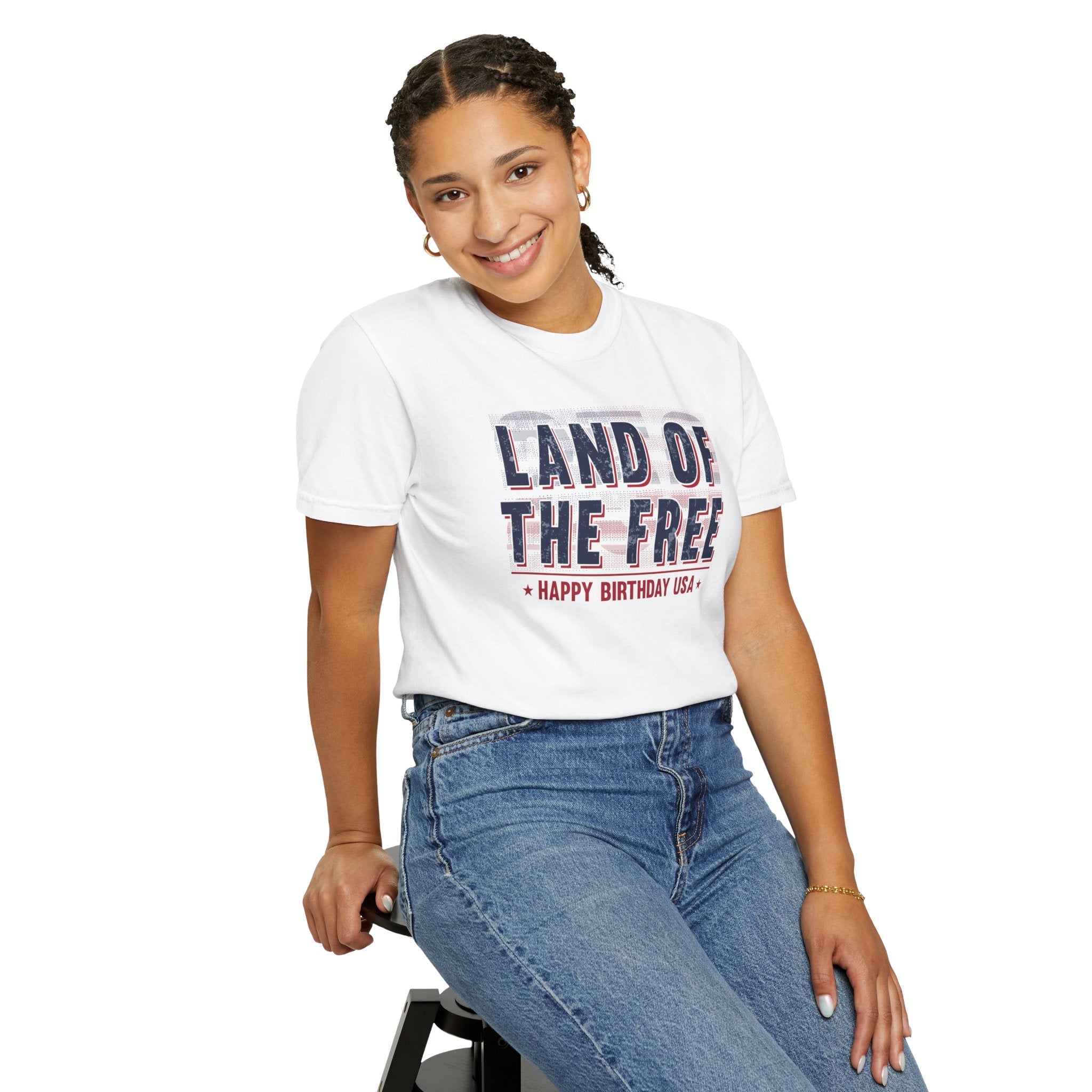America 250 – “Land of the Free” Happy Birthday USA T-Shirt