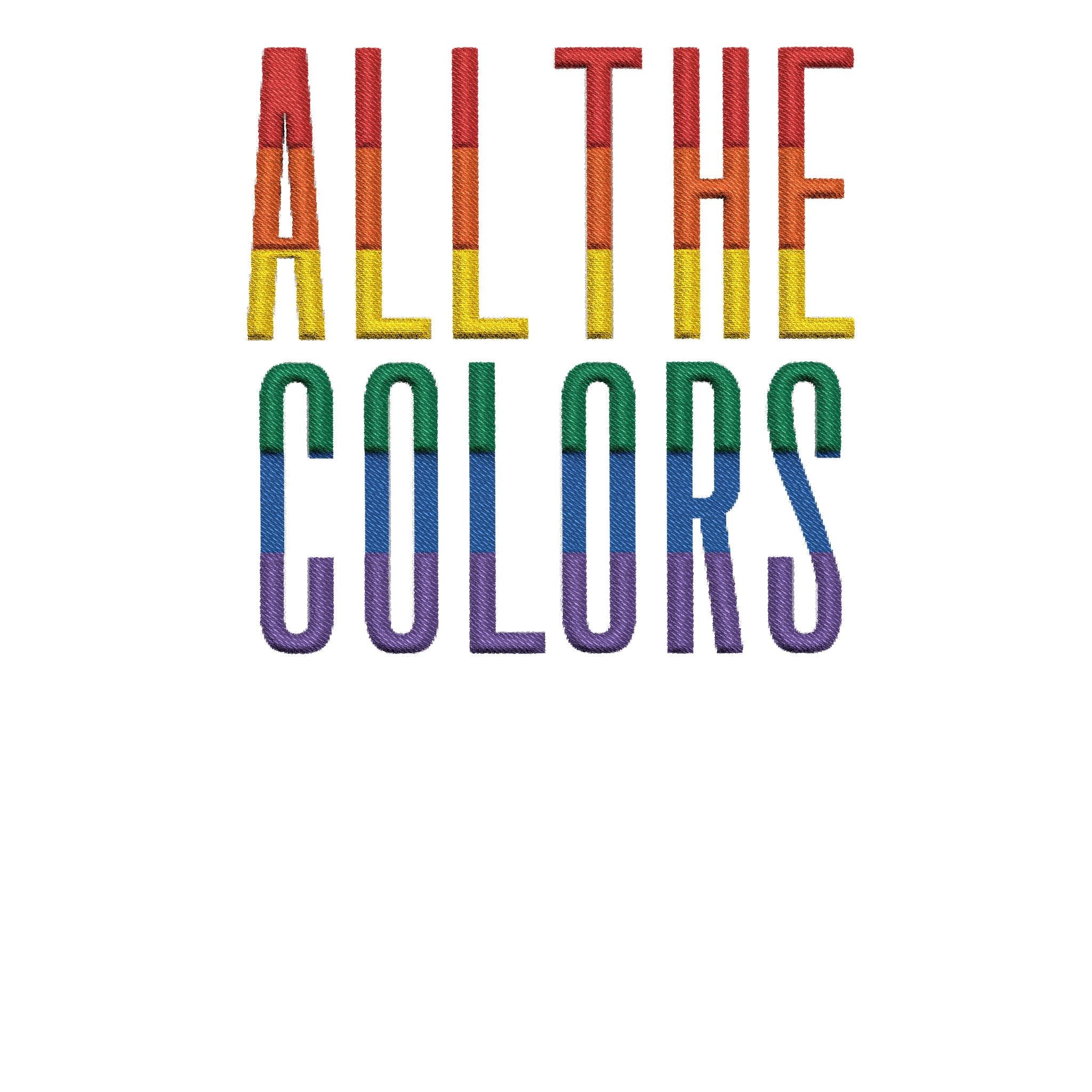 Bespattered Facade "All the Colors" Rainbow Block Embroidered Unisex Heavy Blend™ Hooded Sweatshirt