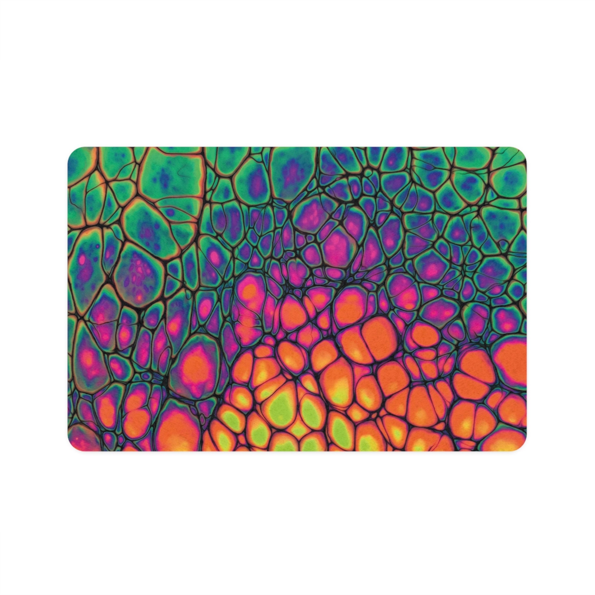 Bespattered Facade Neon Butterfly Pet Food Mat