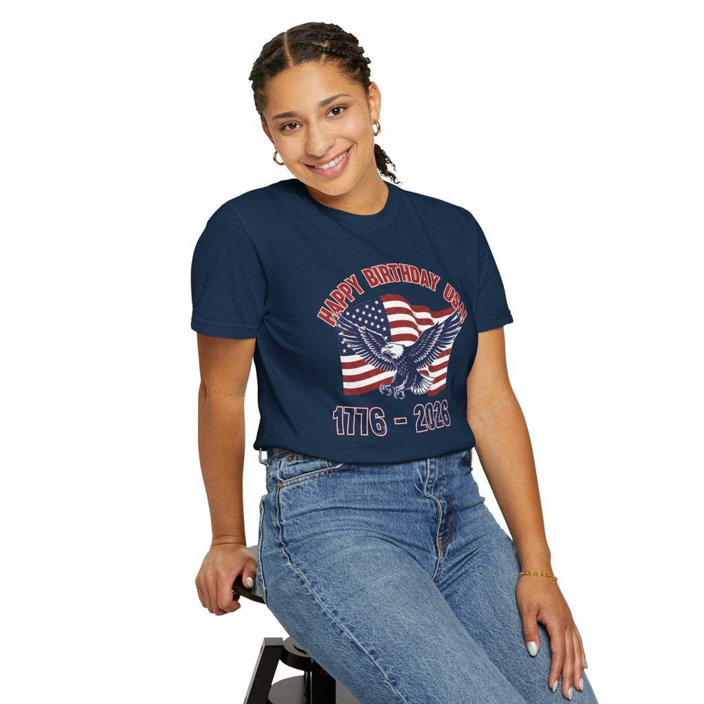 America 250 – Eagle Flag “1776–2026” Happy Birthday USA T-Shirt