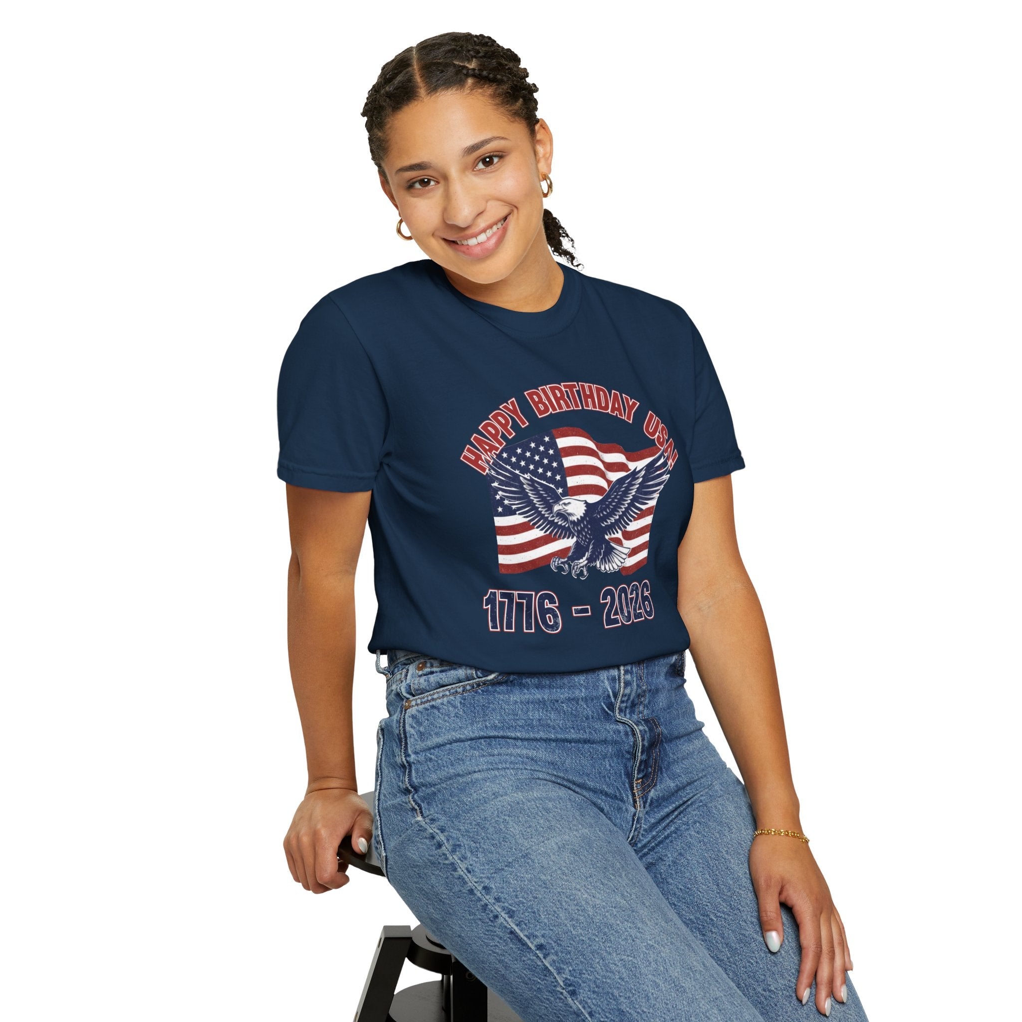 America 250 – Eagle Flag “1776–2026” Happy Birthday USA T-Shirt