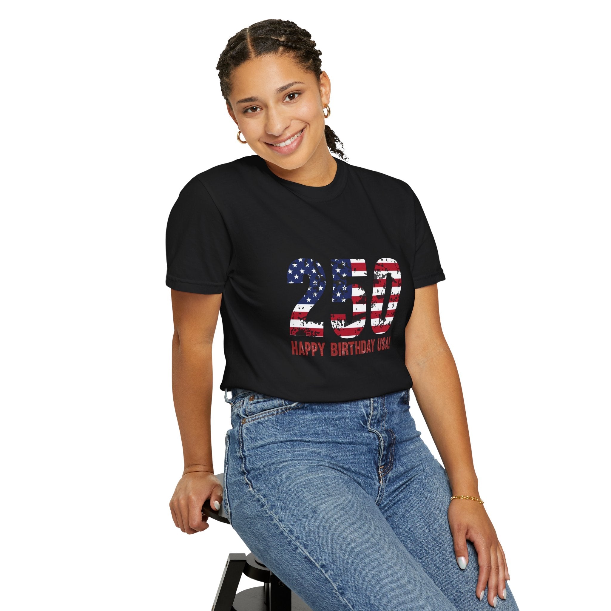 America 250 – 250 Happy Birthday USA Patriotic T-Shirt