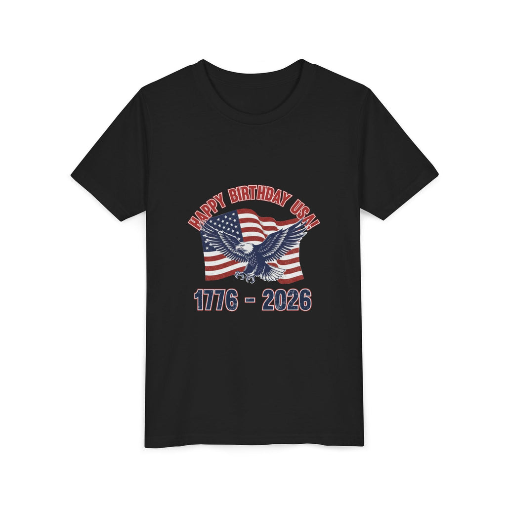 Kids' 4th of July Tee – "Happy Birthday USA" 1776-2026 Eagle & Flag
