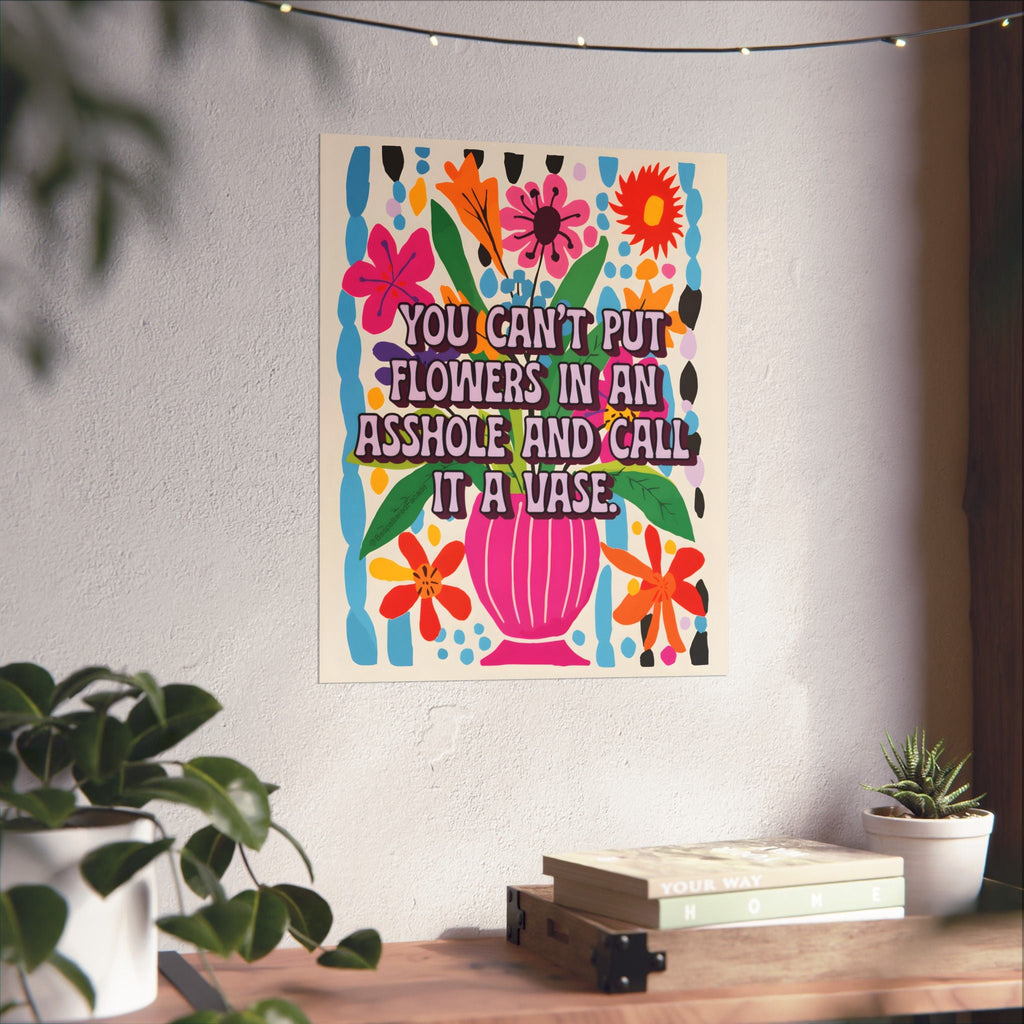 Bespattered Facade Flower Vase Floral Giclée Archival Matte Paper Prints