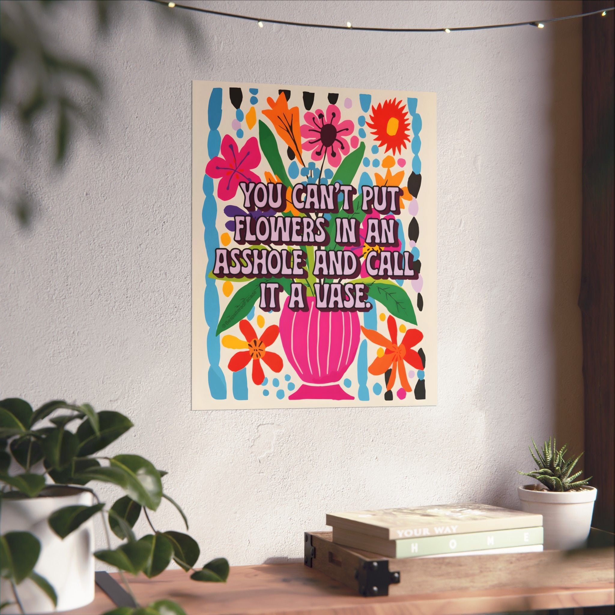 Bespattered Facade Flower Vase Floral Giclée Archival Matte Paper Prints