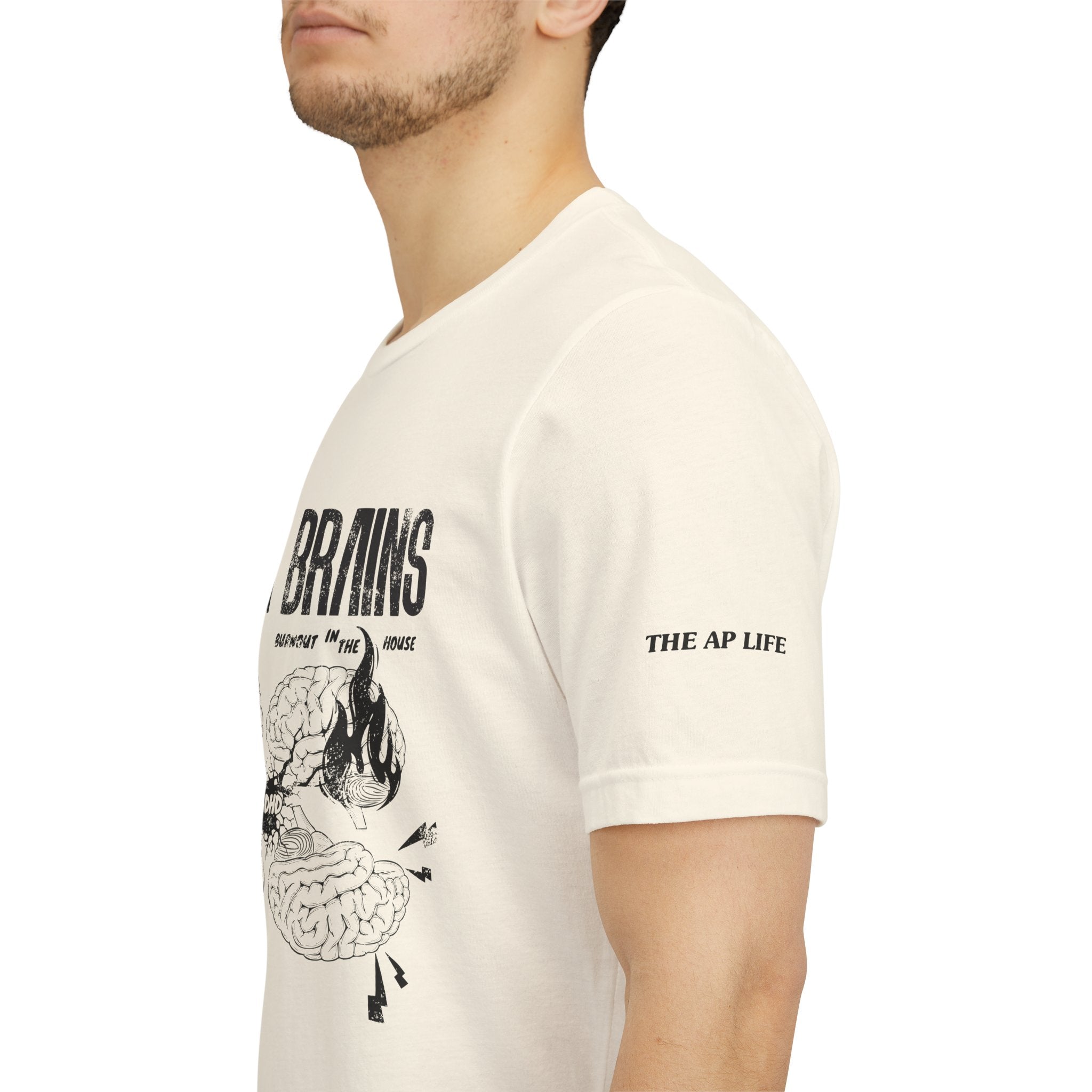 Taxing Brains - Burnout in the House - AuDHD - Adult Unisex Jersey Tee