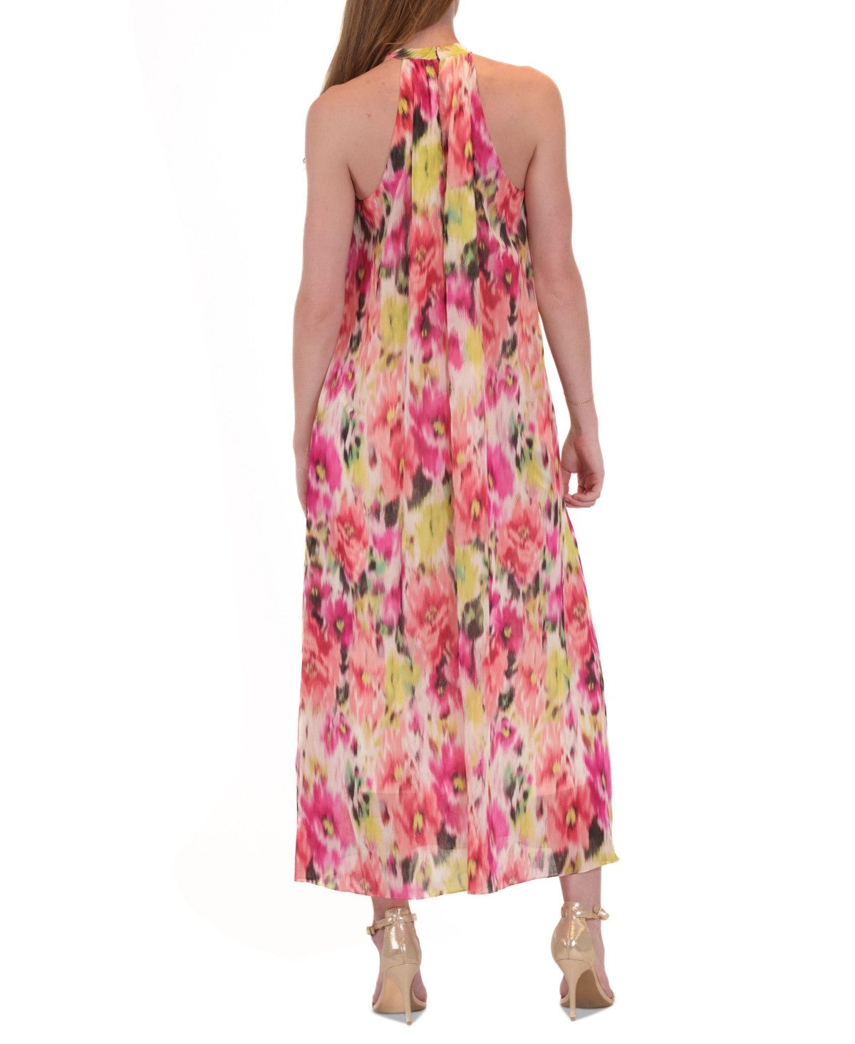 julia jordan Womens Printed Twisted Halter-Neck Maxi Dress, Size XL