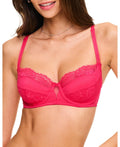 Adore Me Womens Leigha Contour Balconette Bra - 36DD/Dark Pink