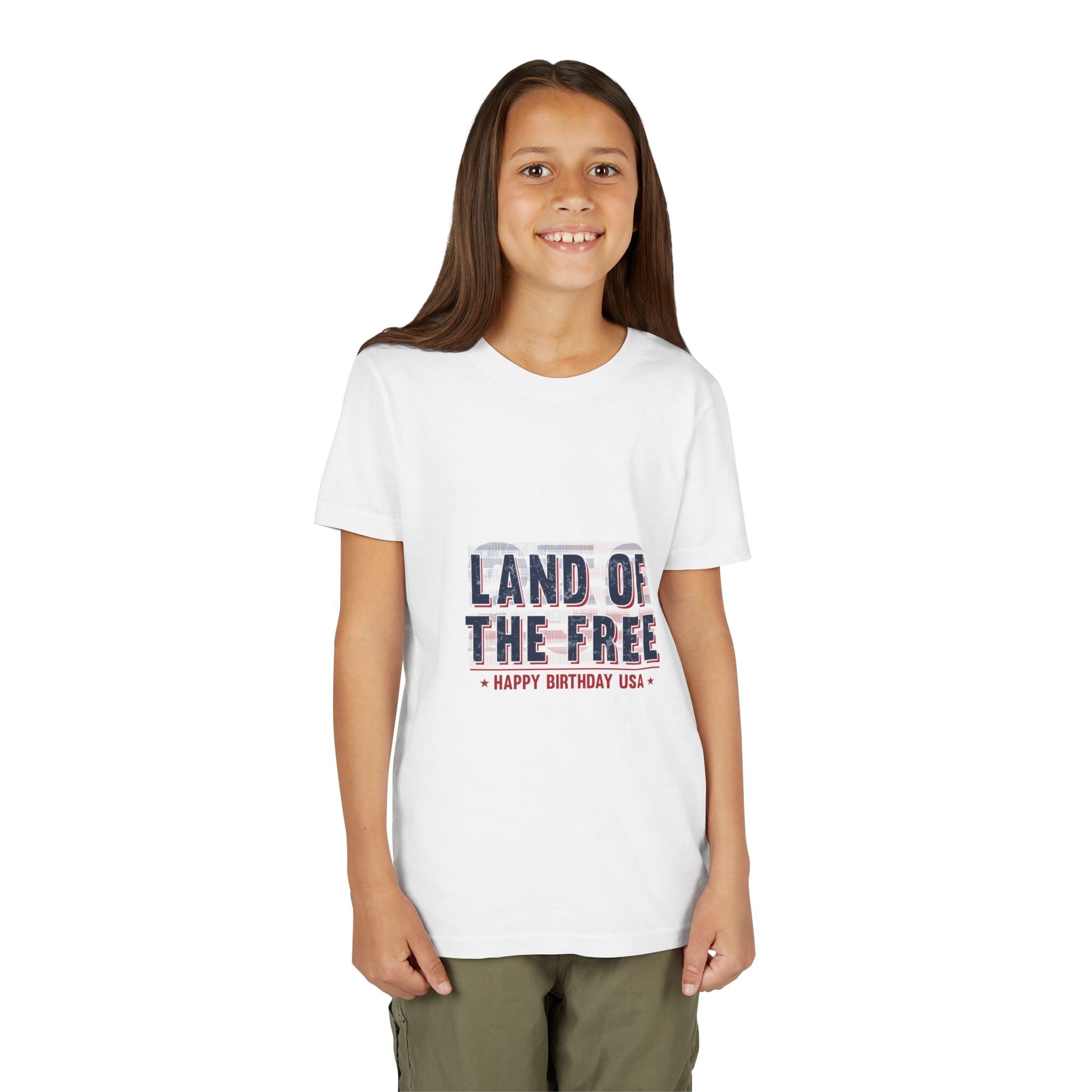 Youth Tee – "Land of the Free" Patriotic 4th of July Shirt
