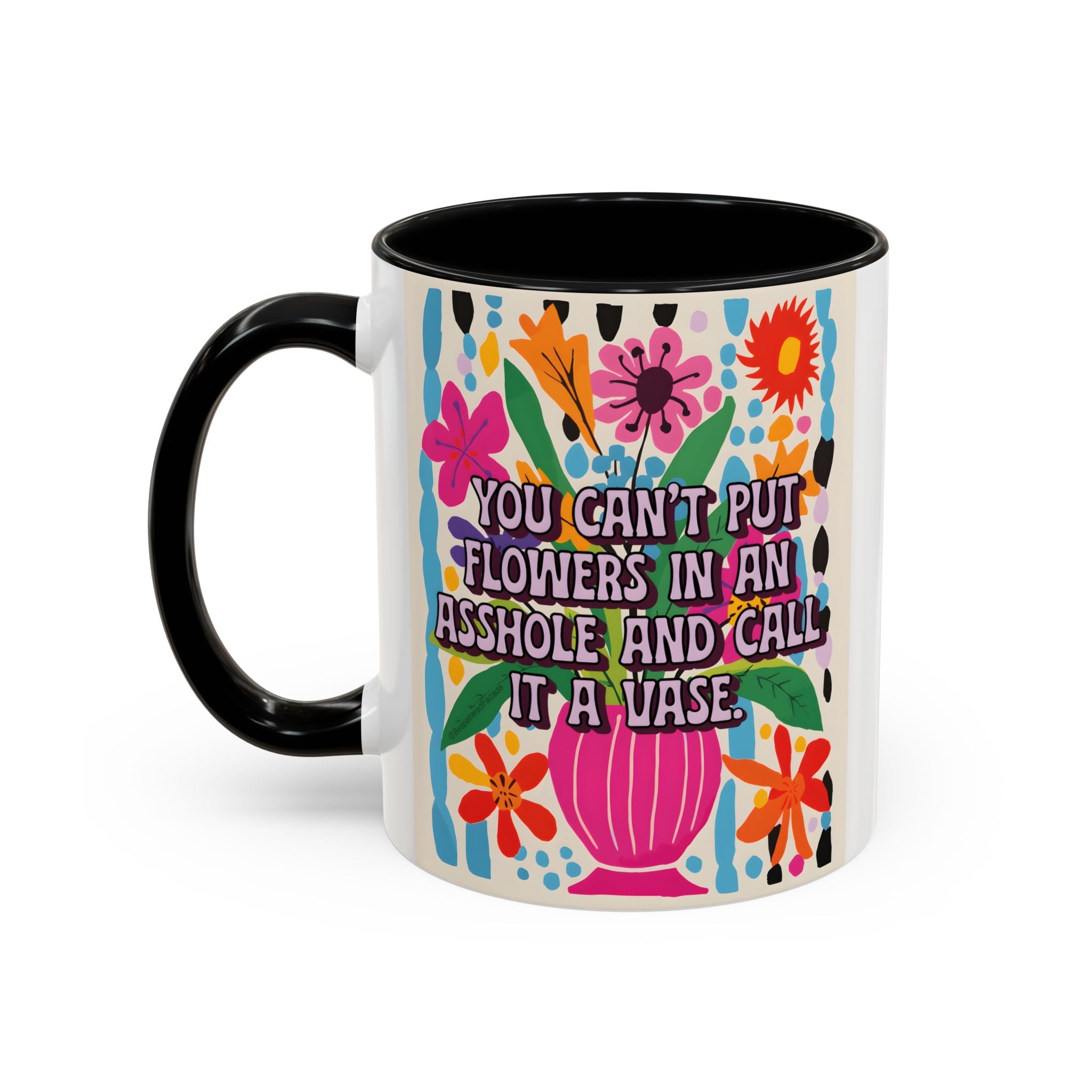 Bespattered Facade Flower Vase Floral Mug | Eight Colors | 11oz or 15oz