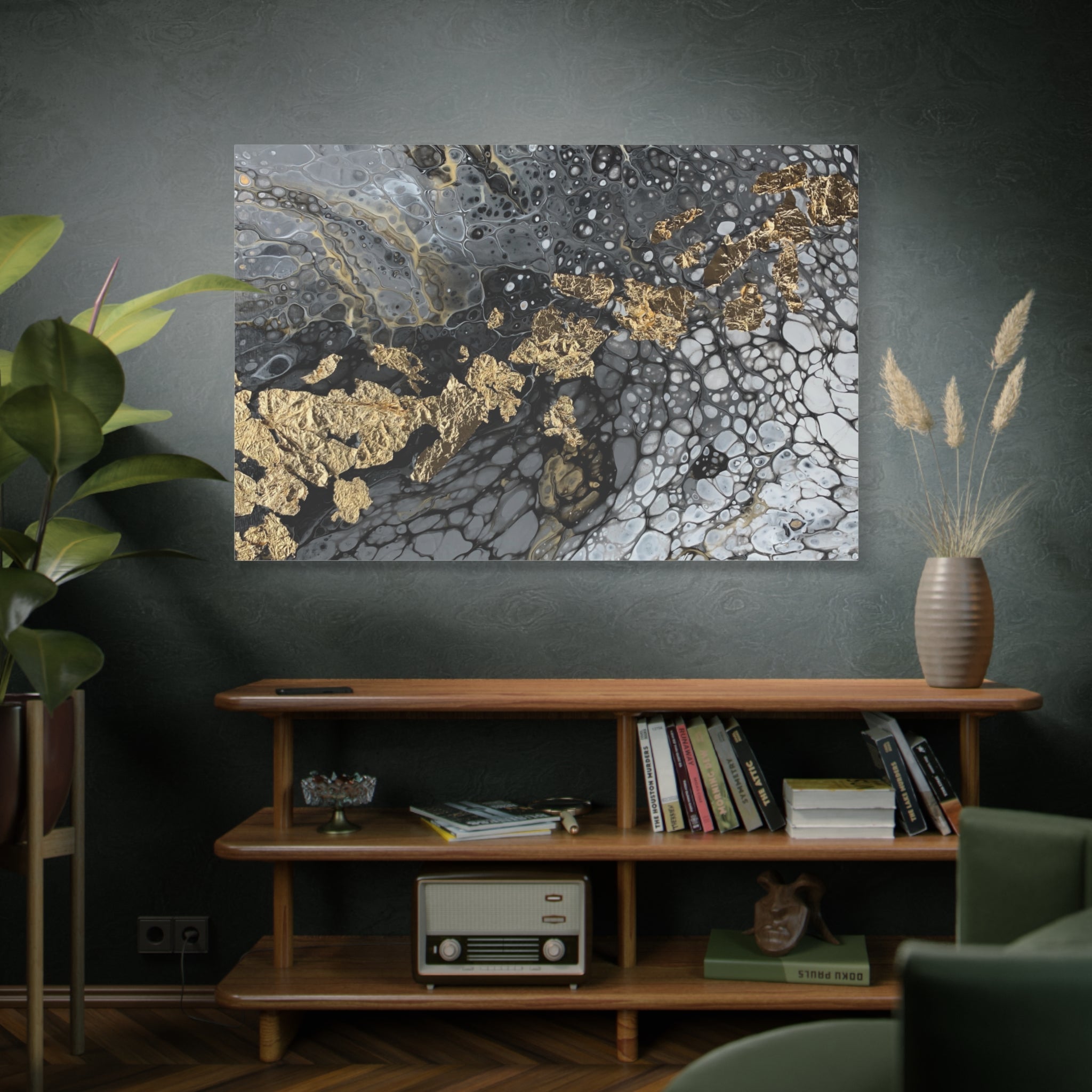 Bespattered Facade You're Golden Stretched Matte Canvas Art Prints | Multiple Sizes