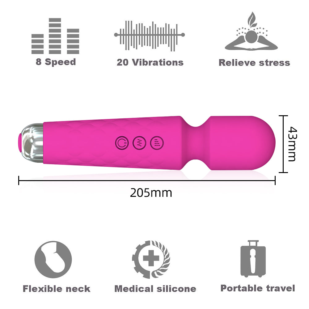 Waterproof Vibrating Massage Wand and Massager